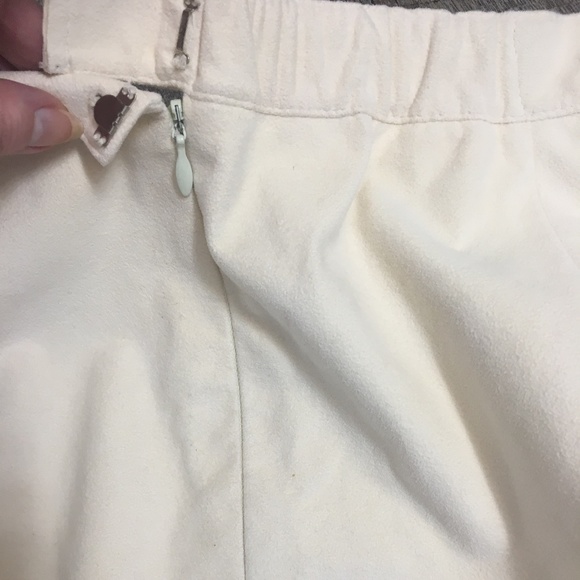 Cream Vintage Ultrasuede Skirt Offwhite Creme Midi - Picture 4 of 7